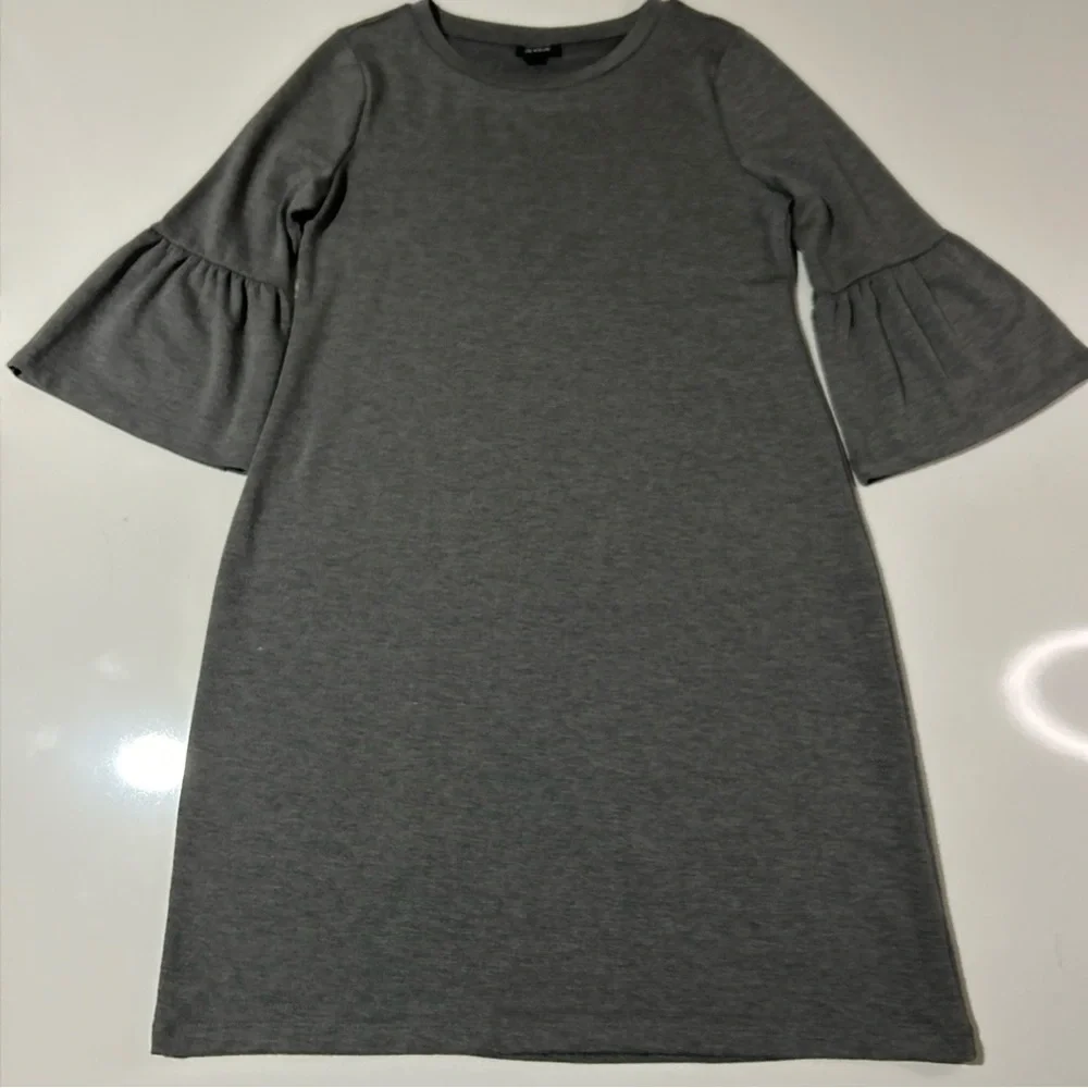 a.n.a. T Shirt Dress Women’s Small Gray Bell Sleeves Comfy Cottagecore Casual